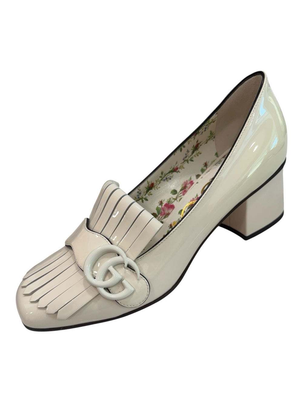 GUCCI Marmont patent leather fringed loafer, Size 8, Never worn